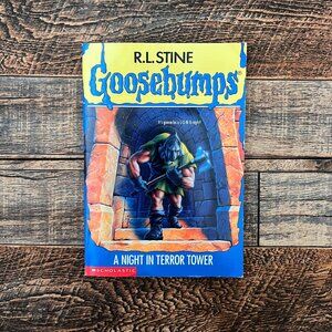 R.L. Stine Goosebumps Book #27 A Night in Terror Tower Paperback First Edition